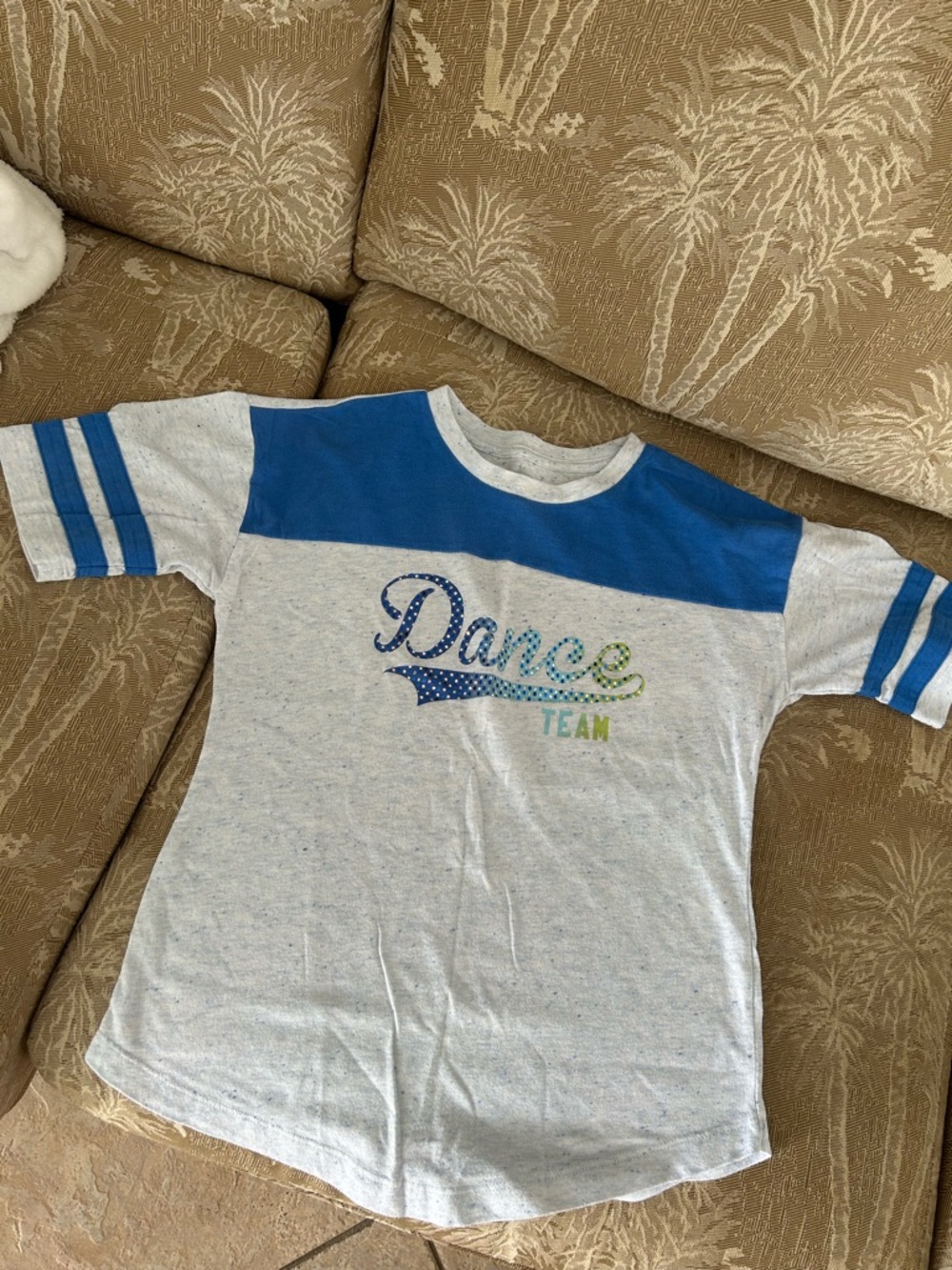 Athletic Works Light Blue Tee with Cobalt Collar